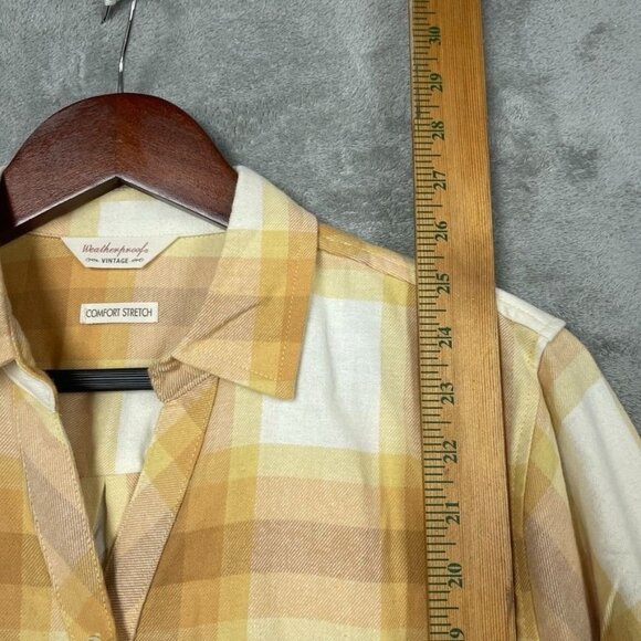 Weatherproof Vintage Women's Flannel Shirt Small Plaid Button Down a1627 - Picture 6 of 10
